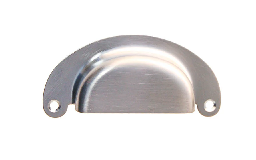 Classic Brass Half-Round Bin Pull ~ 3" On Centers - Image 5