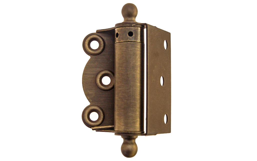 Brass Half Surface Spring Door Hinge with Ball-Tips - Image 5