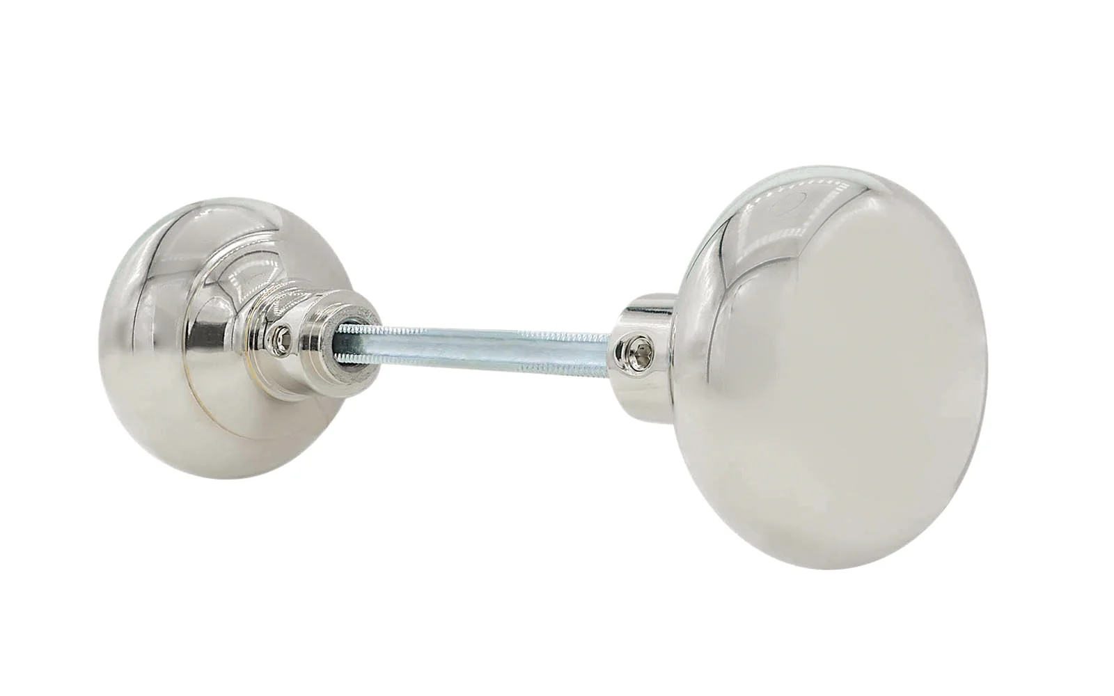 Pair of Classic Brass Smooth Doorknobs - Image 5