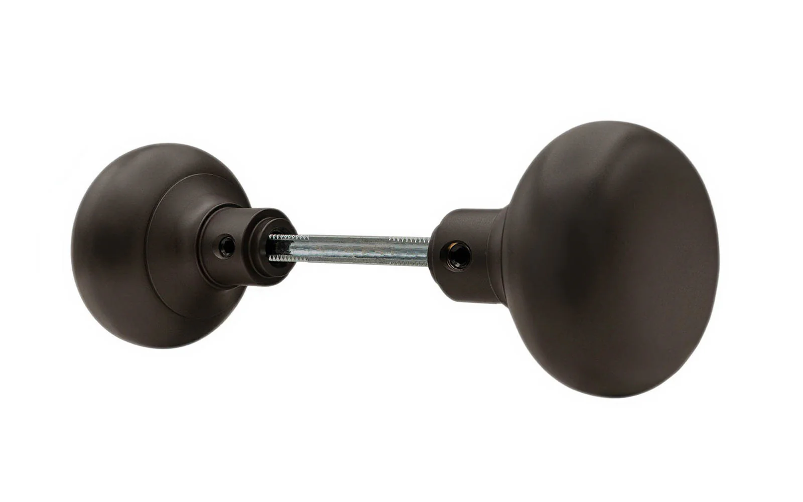 Pair of Classic Brass Smooth Doorknobs - Image 6