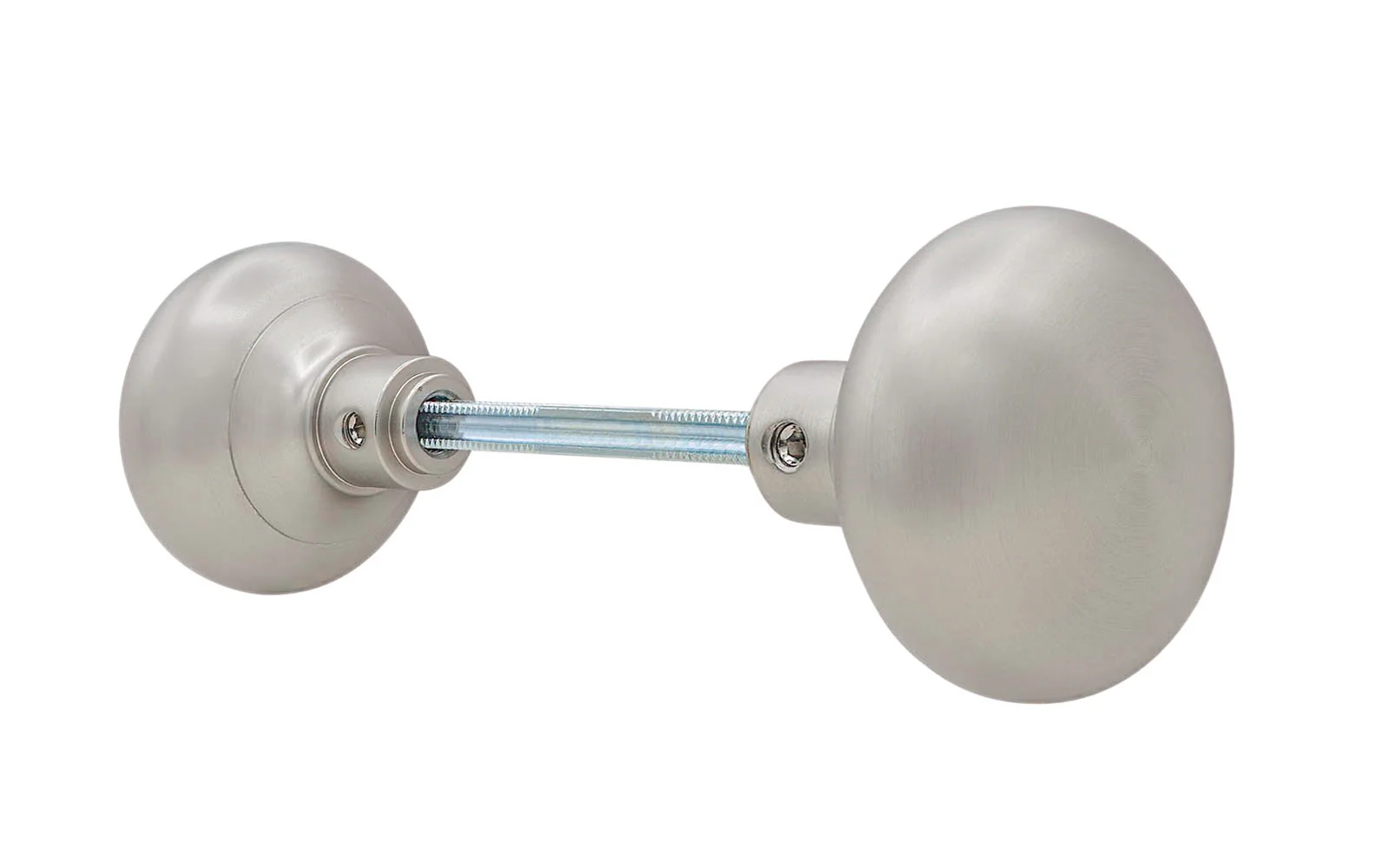 Pair of Classic Brass Smooth Doorknobs - Image 7