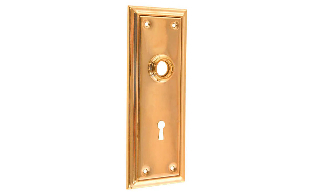 Brass Escutcheon Door Plate with Keyhole - Image 5