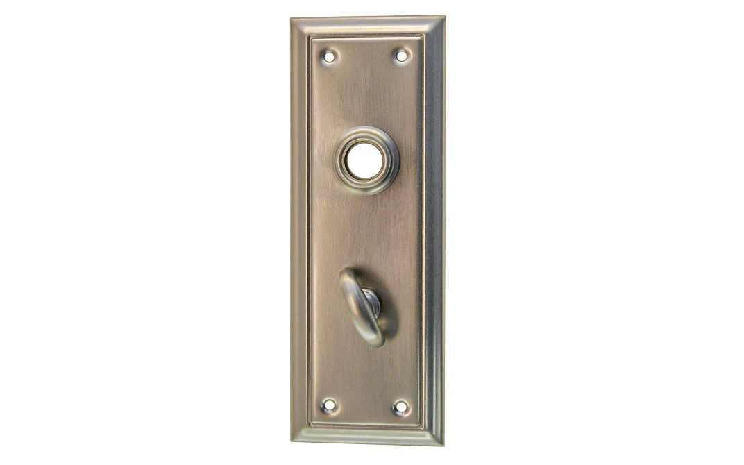 Brass Escutcheon Door Plate with Thumbturn - Image 3