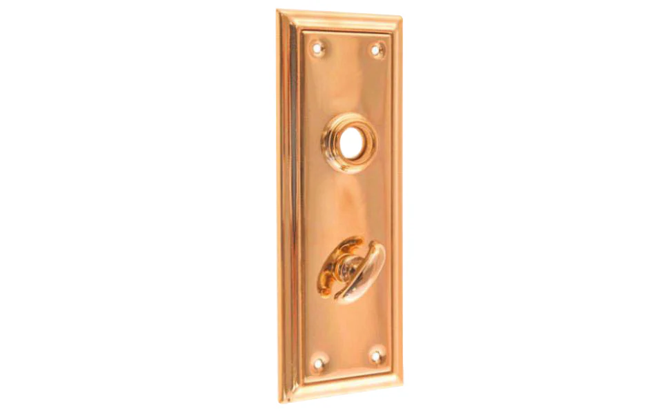 Brass Escutcheon Door Plate with Thumbturn - Image 5