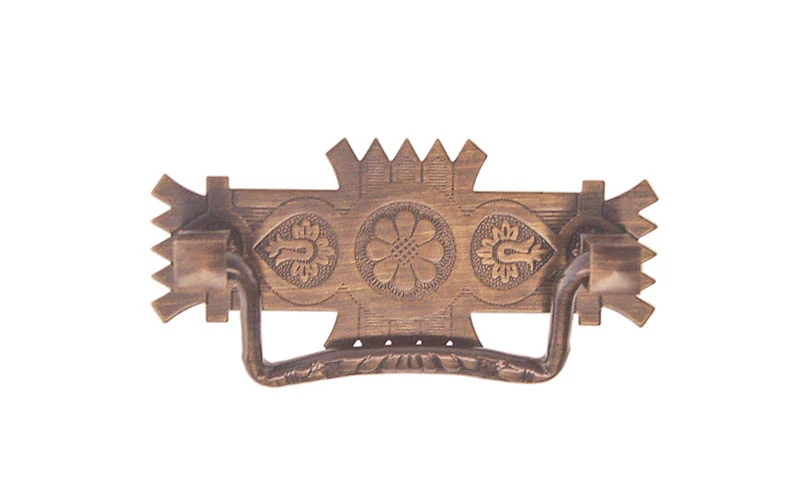 Brass Eastlake Drop Pull ~ 2-1/2" On Centers