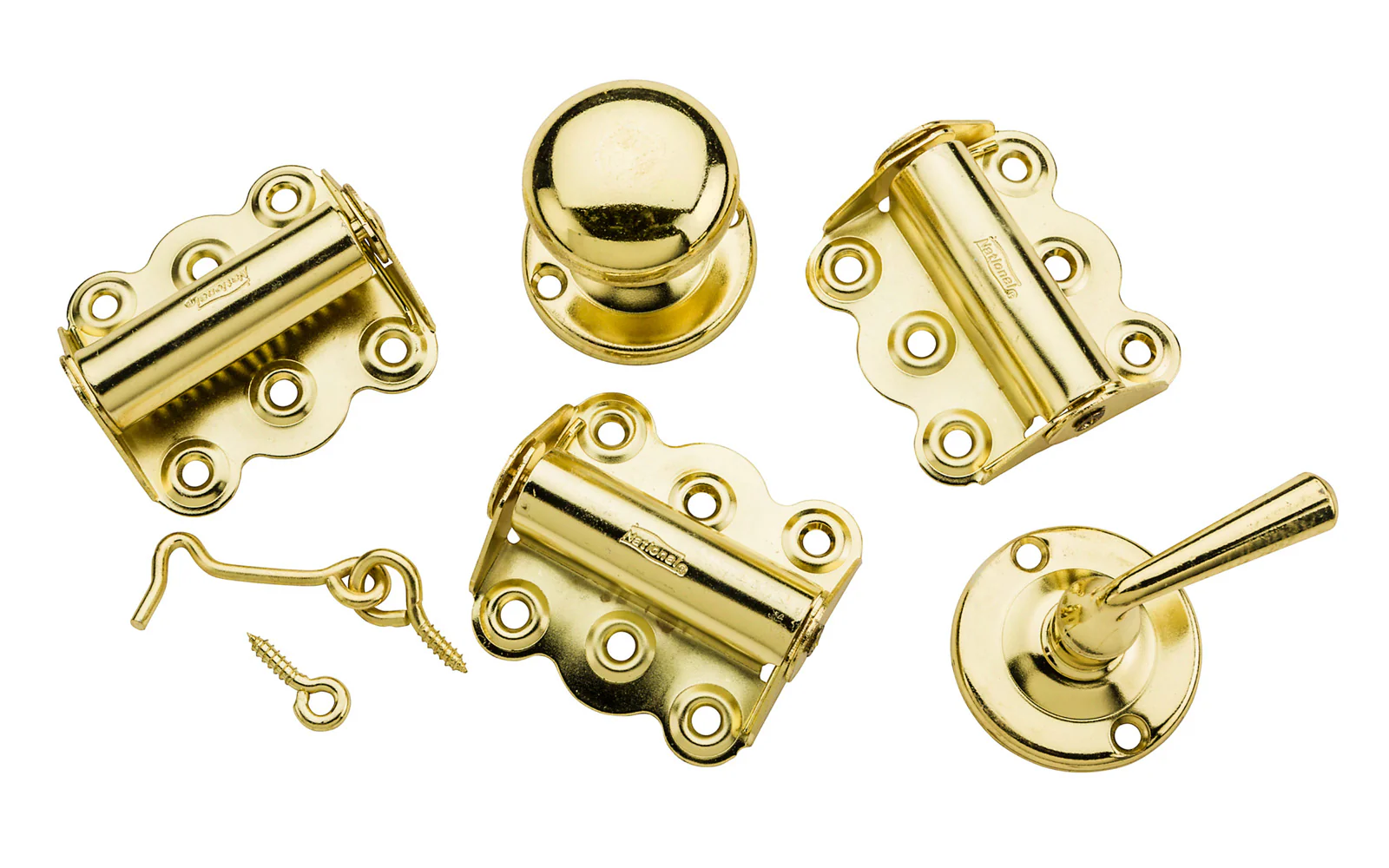 Brass Plated Steel Screen / Storm Door Set