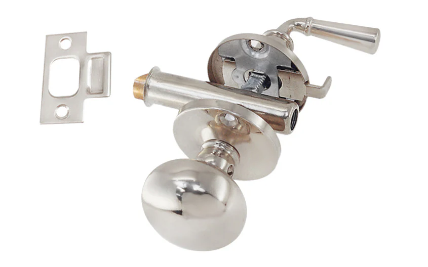 Brass Screen Door Mortise Latch with Knob & Lever - Image 4