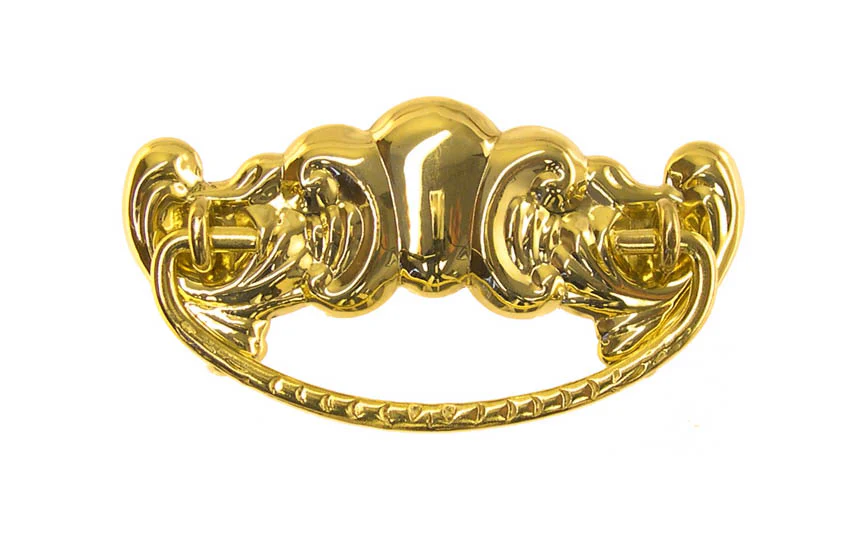 Brass Victorian Drop Pull ~ 3" On Centers - Image 2
