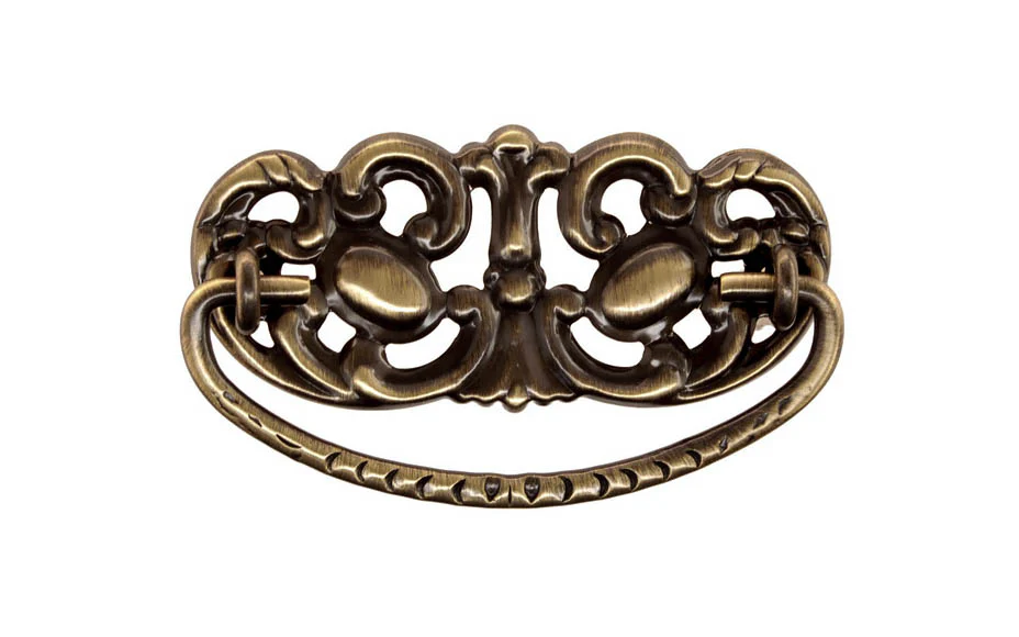 Brass Victorian Drop Pull ~ 3" On Centers - Image 2