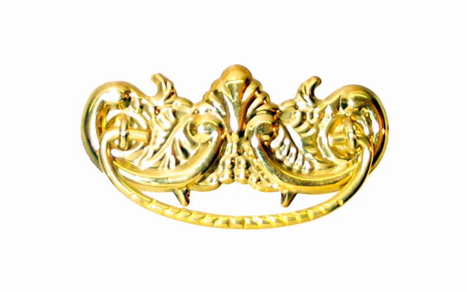 Brass Victorian Drop Pull ~ 3" On Centers - Image 2