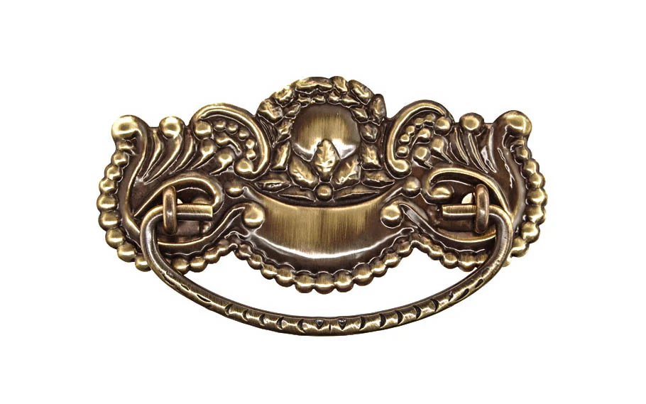 Brass Victorian Drop Pull ~ 3" On Centers