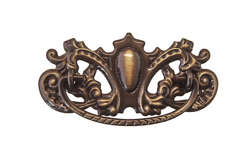 Brass Victorian Drop Pull ~ 3" On Centers