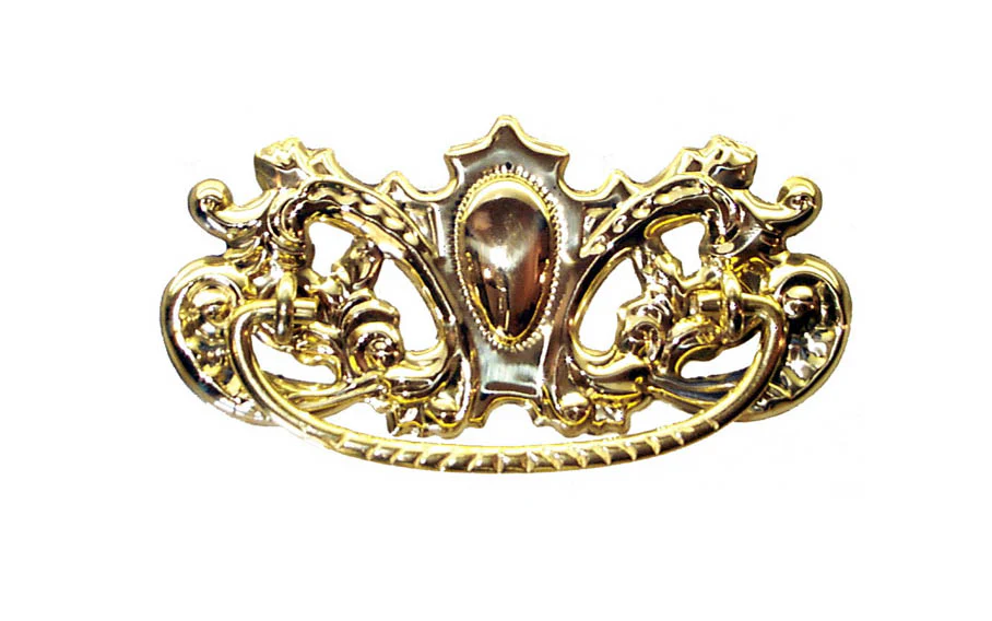 Brass Victorian Drop Pull ~ 3" On Centers - Image 2