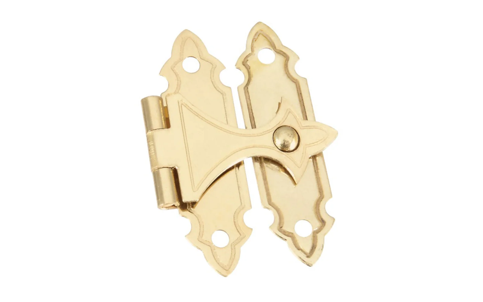 Bright Brass Small Decorative Catches - 2 Pack