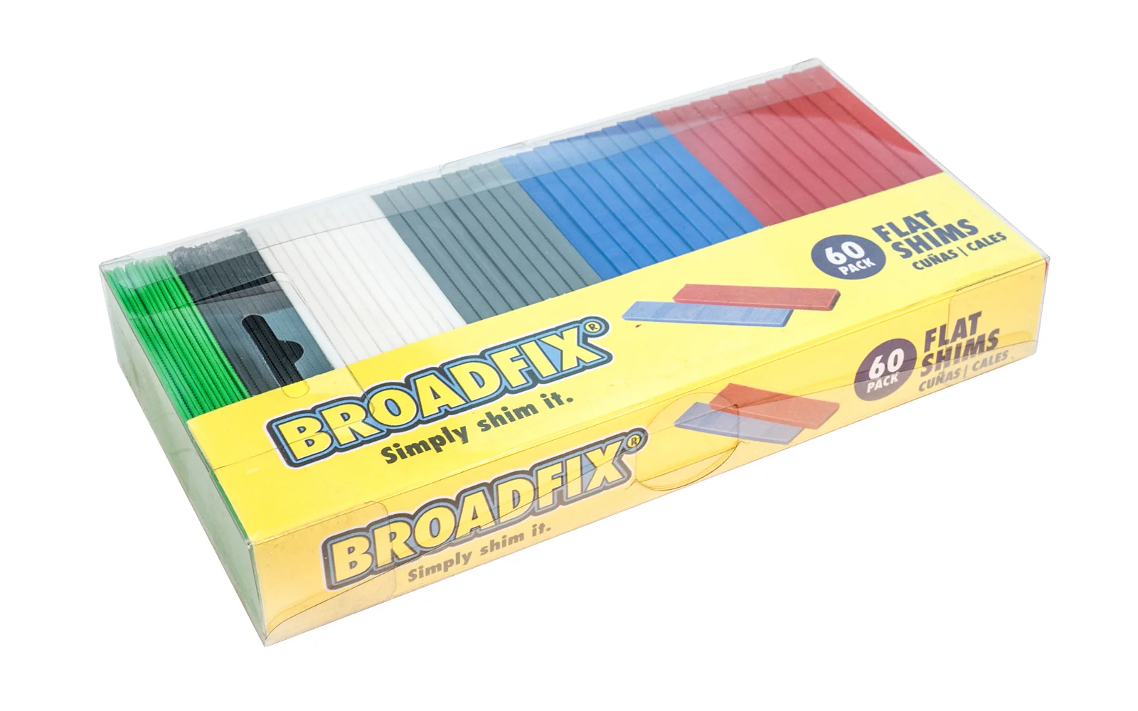 Broadfix 4" Plastic Flat Shims ~ 60 Pack Bundle