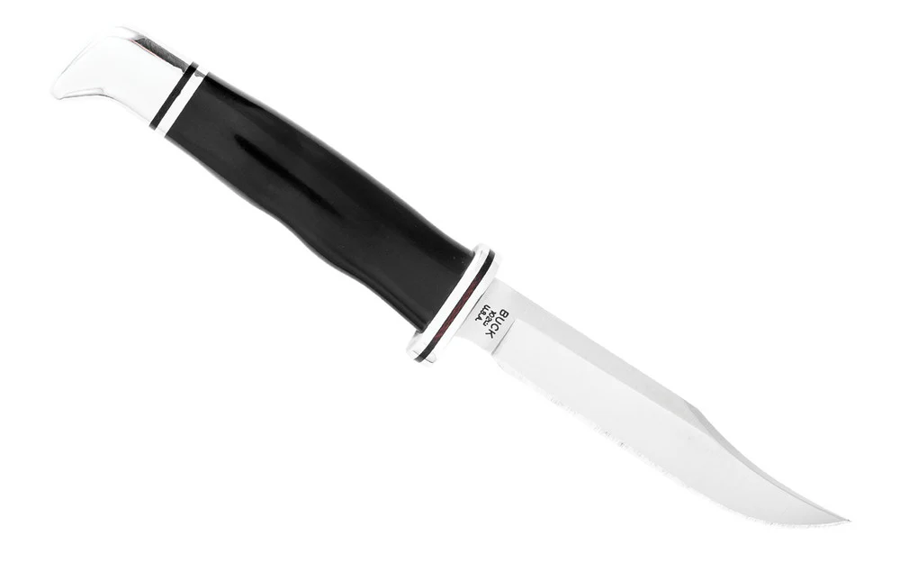 Buck Knives 102 Woodsman Knife & Sheath - Fixed Blade with Black Handle