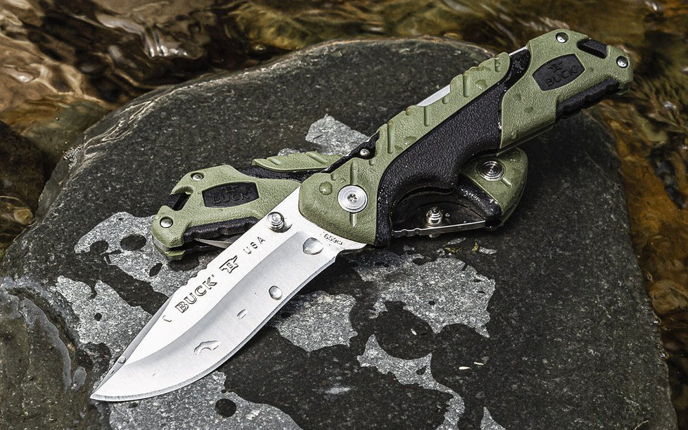 Buck Knives 659 Pursuit, Large Folding Knife - Green - Image 4