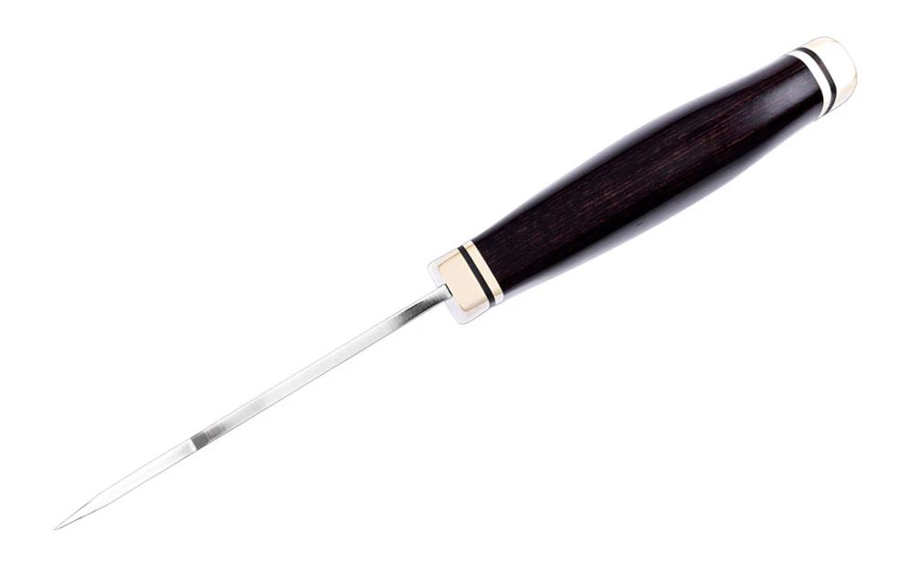 Buck Knives Zipper Knife & Sheath - Fixed Blade with Walnut Dymalux Handle - Image 4