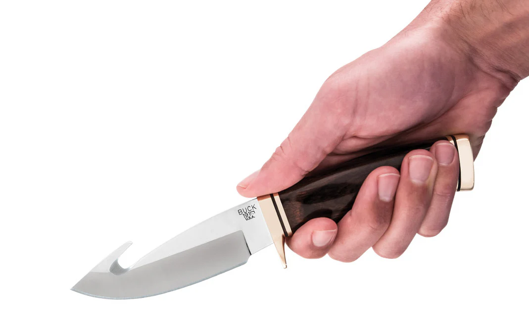Buck Knives Zipper Knife & Sheath - Fixed Blade with Walnut Dymalux Handle - Image 6