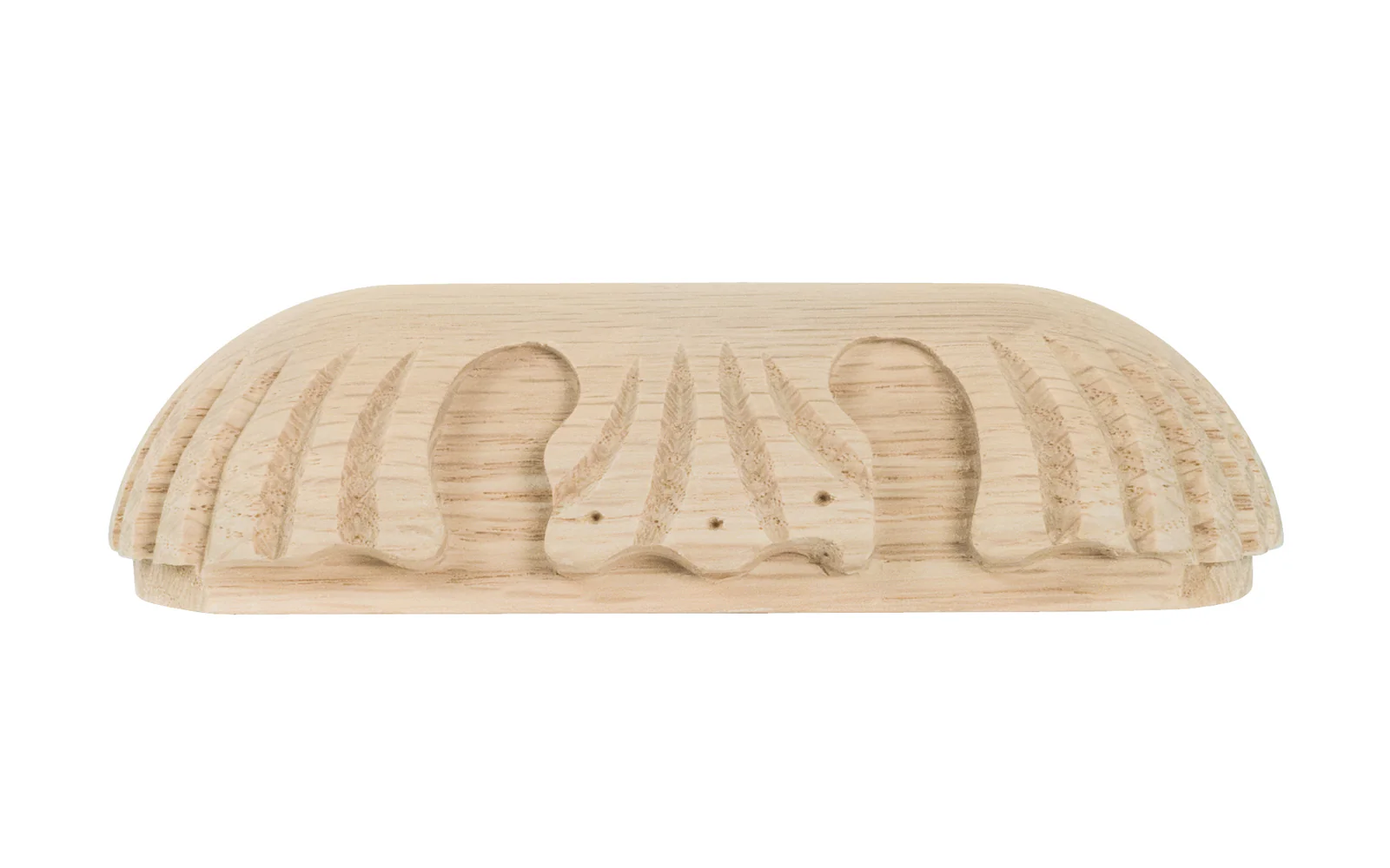 Carved Oak Handle ~ 3-3/4" On Centers