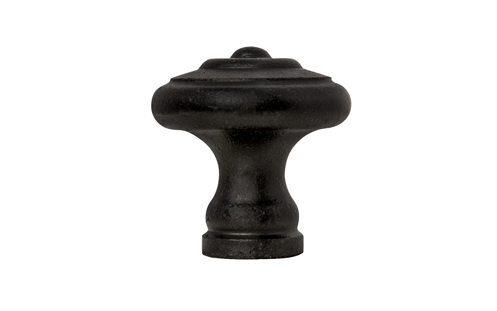 Satin Black Mid-Century Cast Iron Cabinet Knob - Image 2