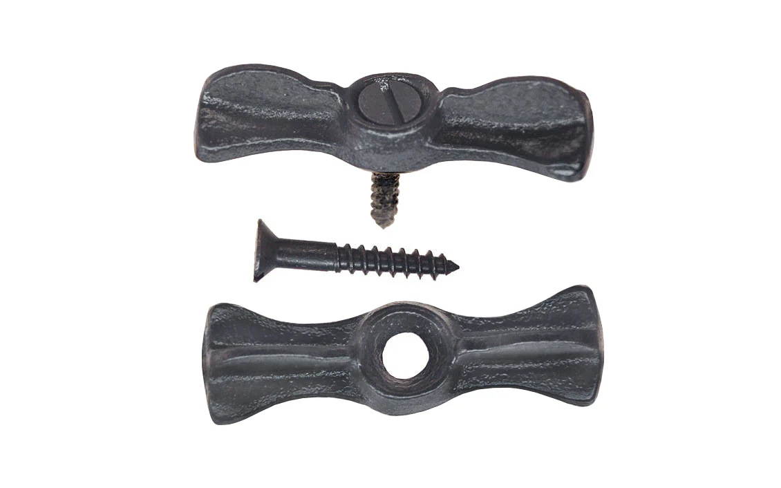 Cast Iron Utility Turn Buttons - Pair