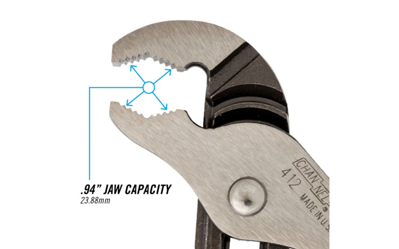 Channellock 6-1/2" V-Jaw Tongue & Groove Plier - 412 - Image 3