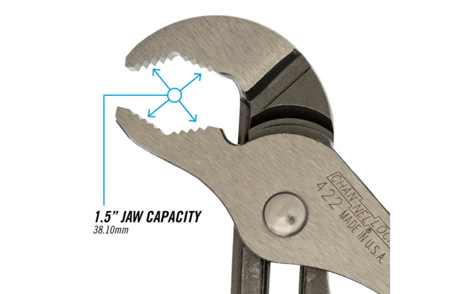 Channellock 9-1/2" V-Jaw Tongue & Groove Plier - 422 - Image 3