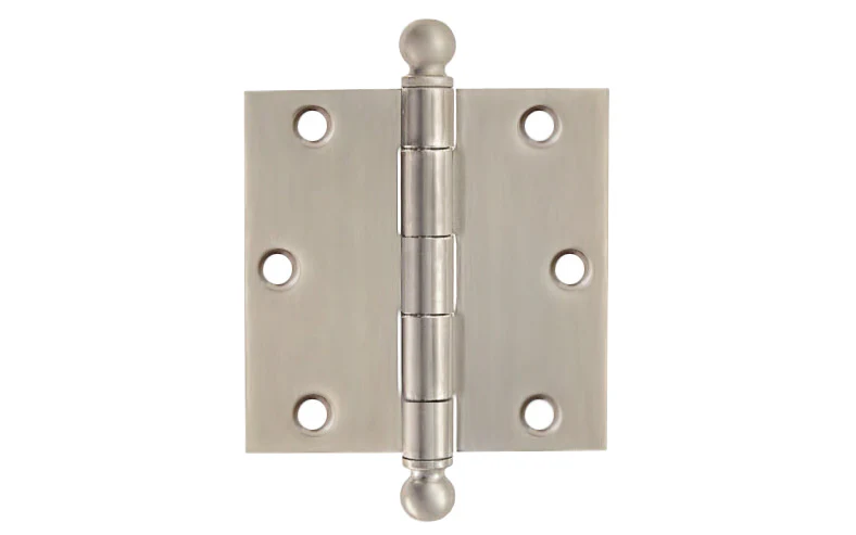 Pair of Classic Ball-Tip Door Hinges ~ 3" x 3" - Image 3
