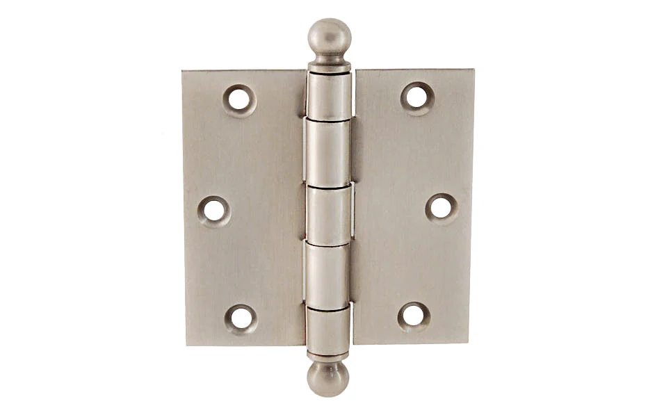 Pair of Classic Ball-Tip Door Hinges ~ 3-1/2" x 3-1/2" - Image 3