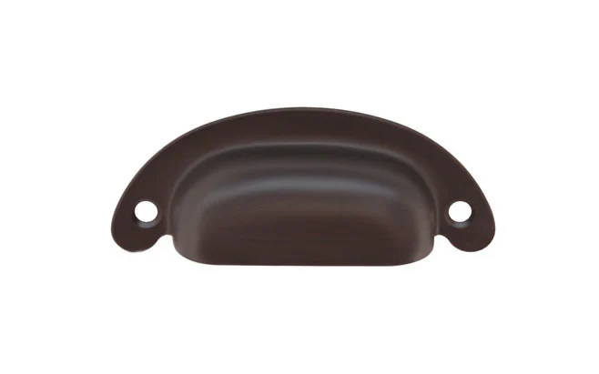 Classic Brass Half-Round Bin Pull ~ 2-1/2" On Centers - Image 2