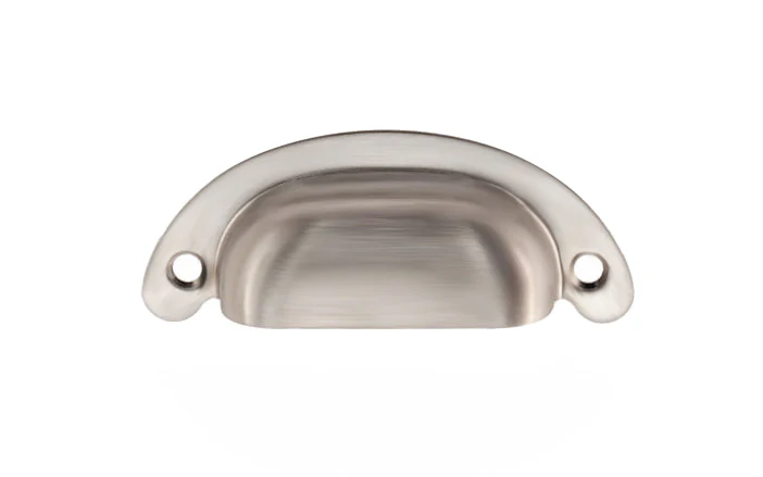 Classic Brass Half-Round Bin Pull ~ 2-1/2" On Centers - Image 3