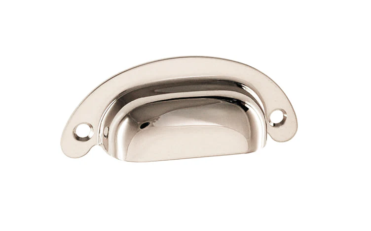 Classic Brass Half-Round Bin Pull ~ 2-1/2" On Centers - Image 4