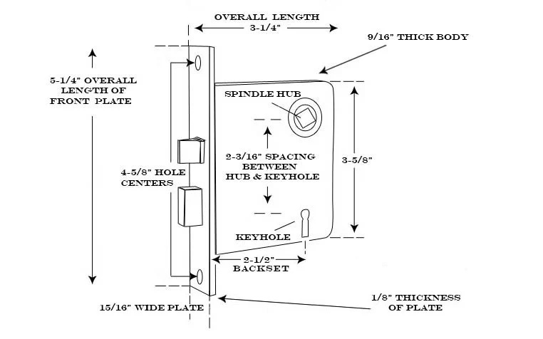 Classic Brass Interior Mortise Lock - Image 4