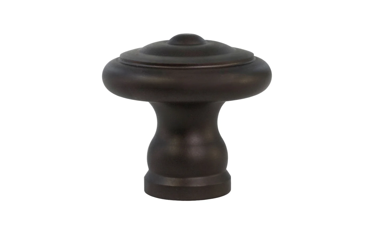 Solid Brass Mid-Century Style Cabinet Knob ~ 1-1/4" Diameter - Image 2