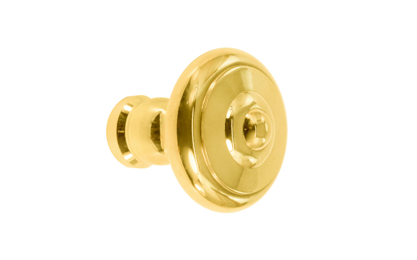 Solid Brass Mid-Century Style Cabinet Knob ~ 1" Diameter - Image 6