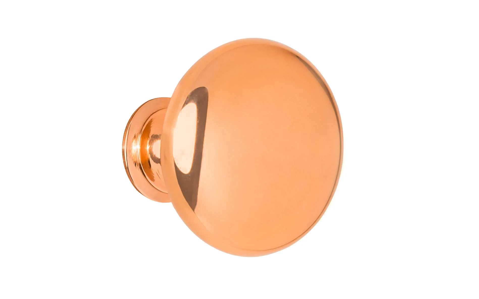 Classic Brass Cabinet Knob ~ Polished Copper Finish - Image 3