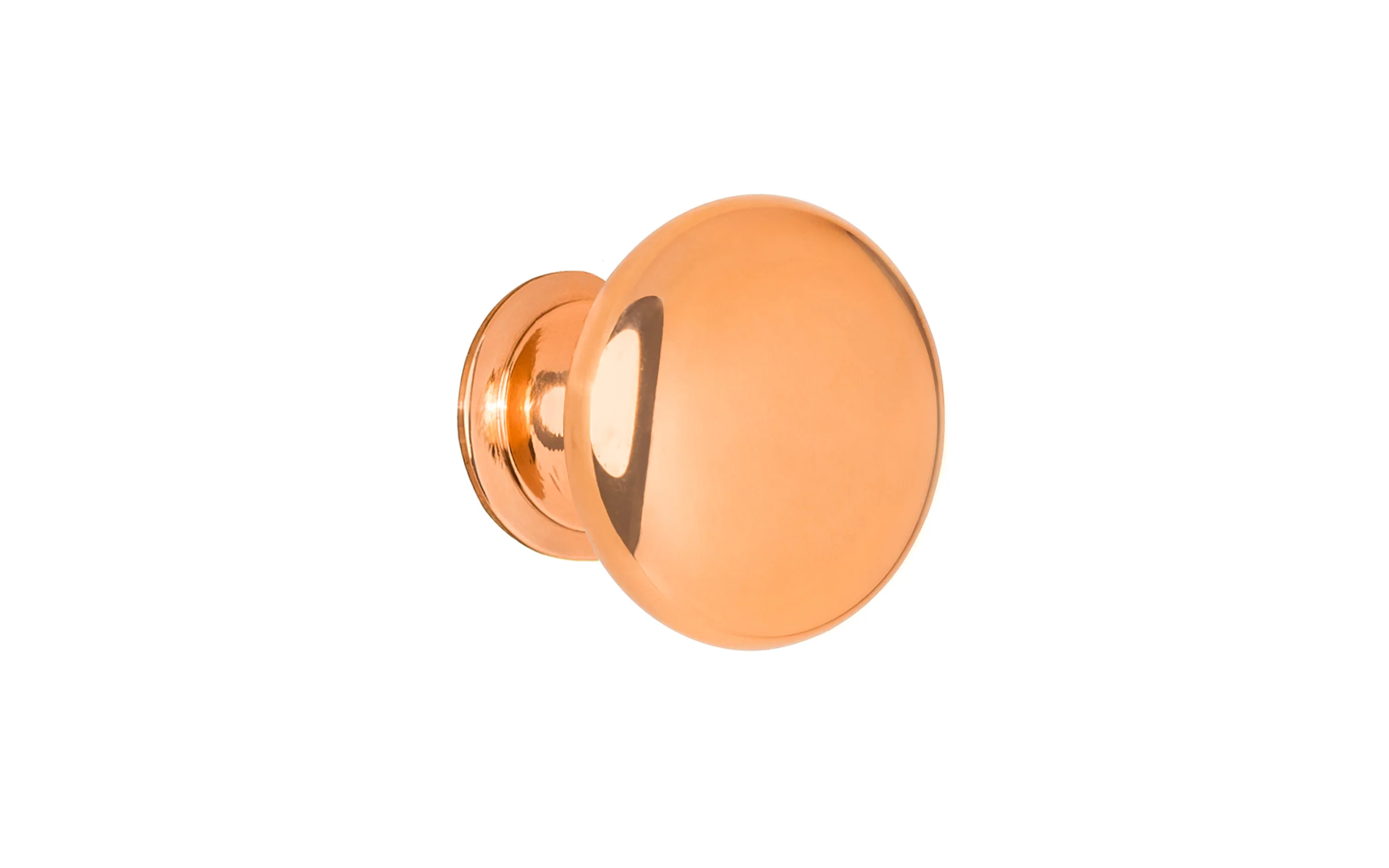 Classic Brass Cabinet Knob ~ Polished Copper Finish - Image 4