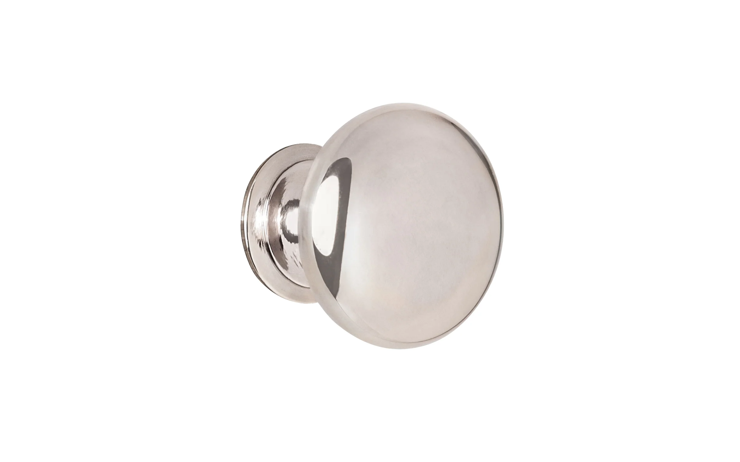 Classic Brass Cabinet Knob ~ Polished Nickel Finish - Image 4