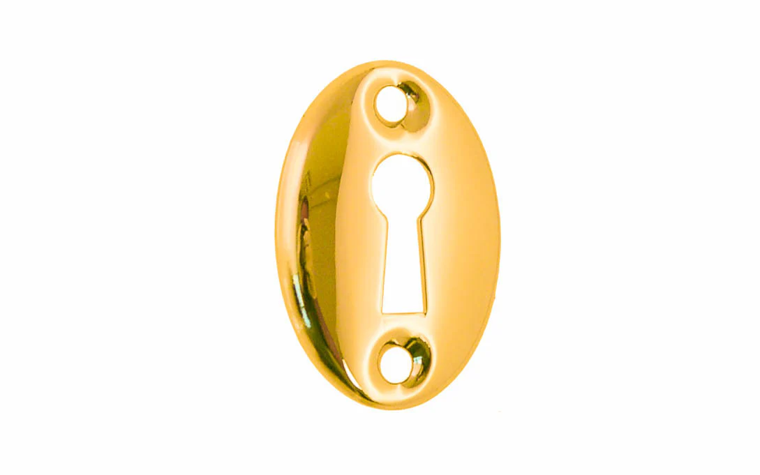 Classic Brass Oval Keyhole - Image 5