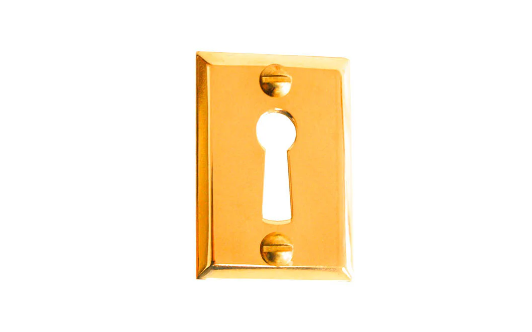 Classic Brass Rectangle Keyhole - Image 2