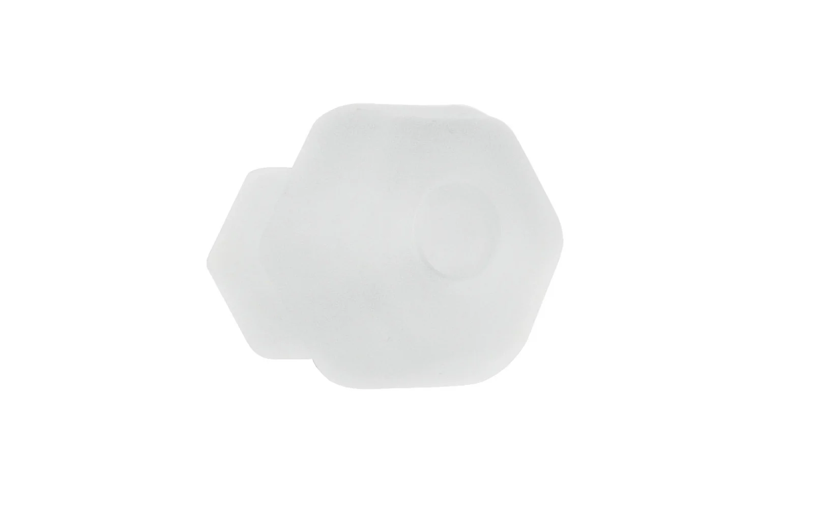 Classic Hexagonal Glass Cabinet Knob ~ Frosted