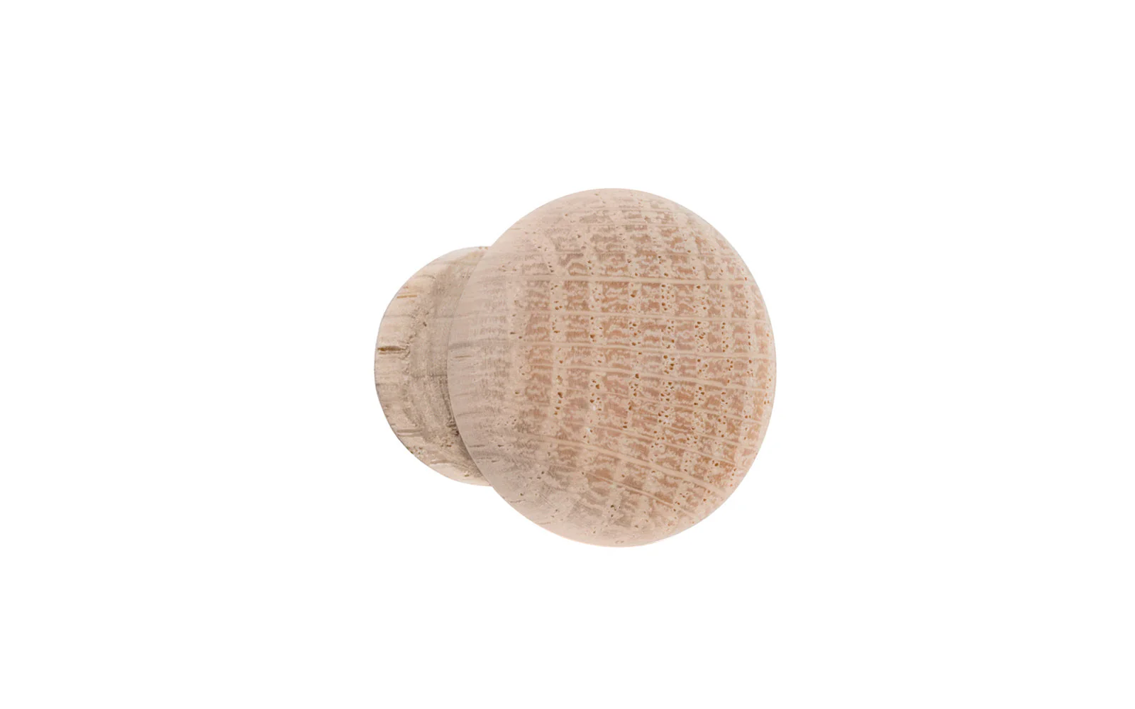 Classic Small Oak Wood Round Cabinet Knob