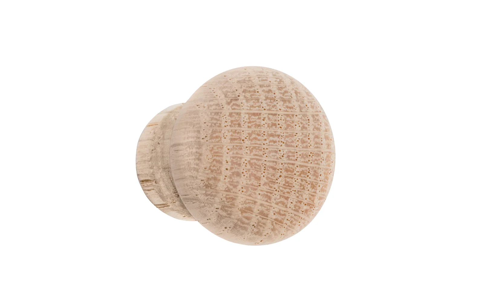 Classic Small Oak Wood Round Cabinet Knob - Image 3