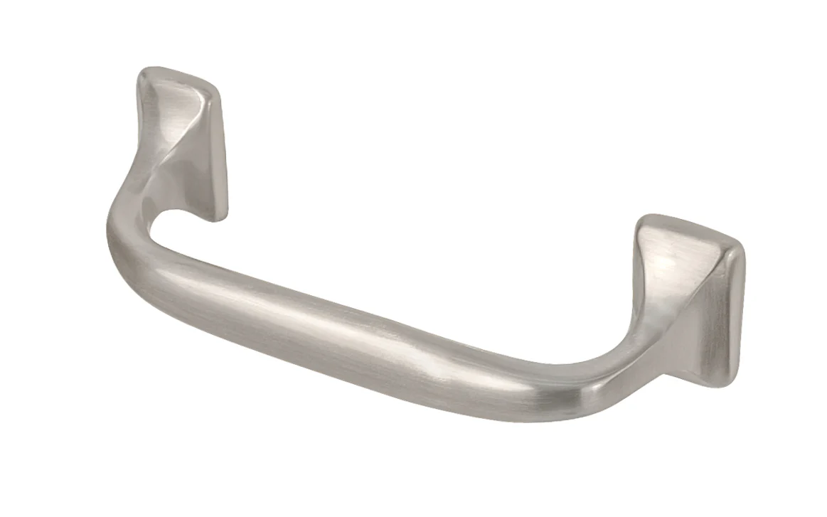 Classic Offset Solid Brass Pull ~ 3-1/2" On Centers - Image 3