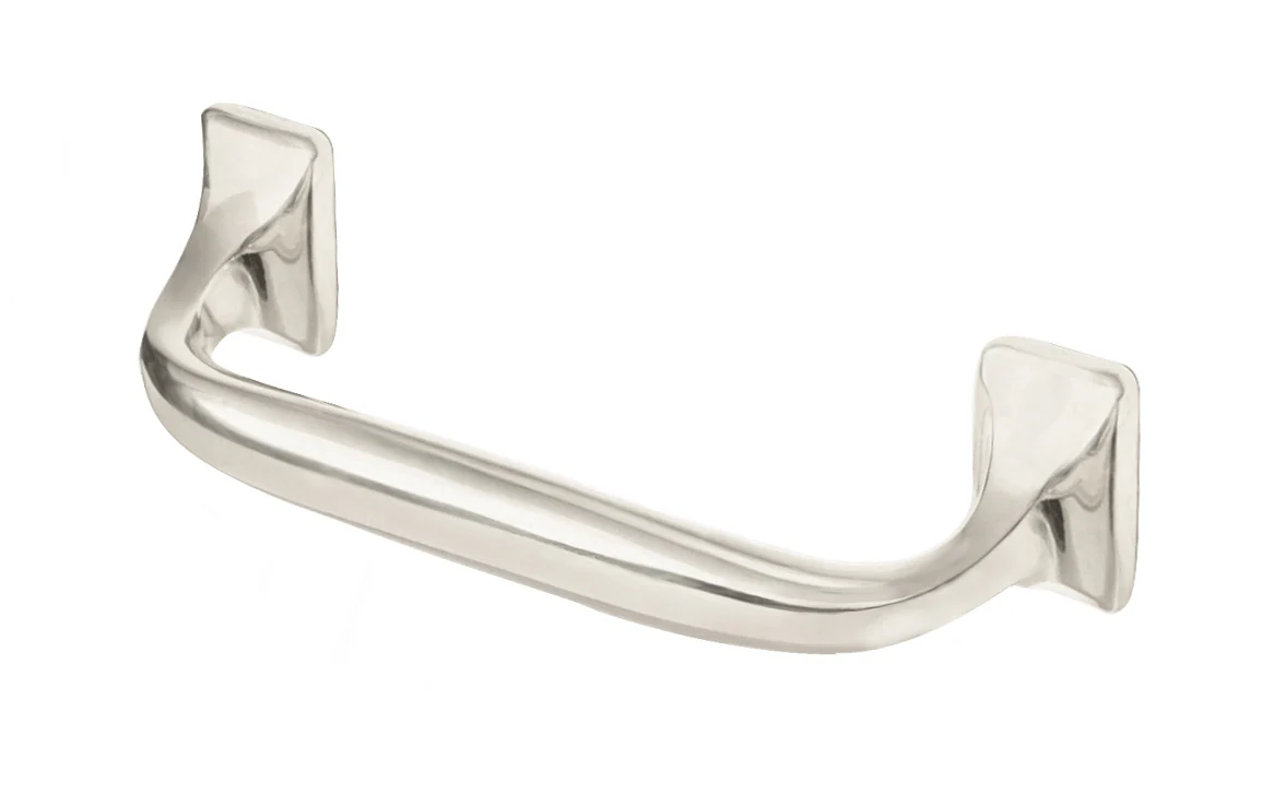 Classic Offset Solid Brass Pull ~ 3-1/2" On Centers - Image 4