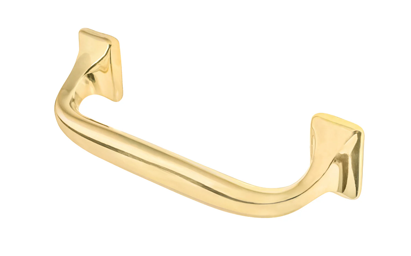 Classic Offset Solid Brass Pull ~ 3" On Centers