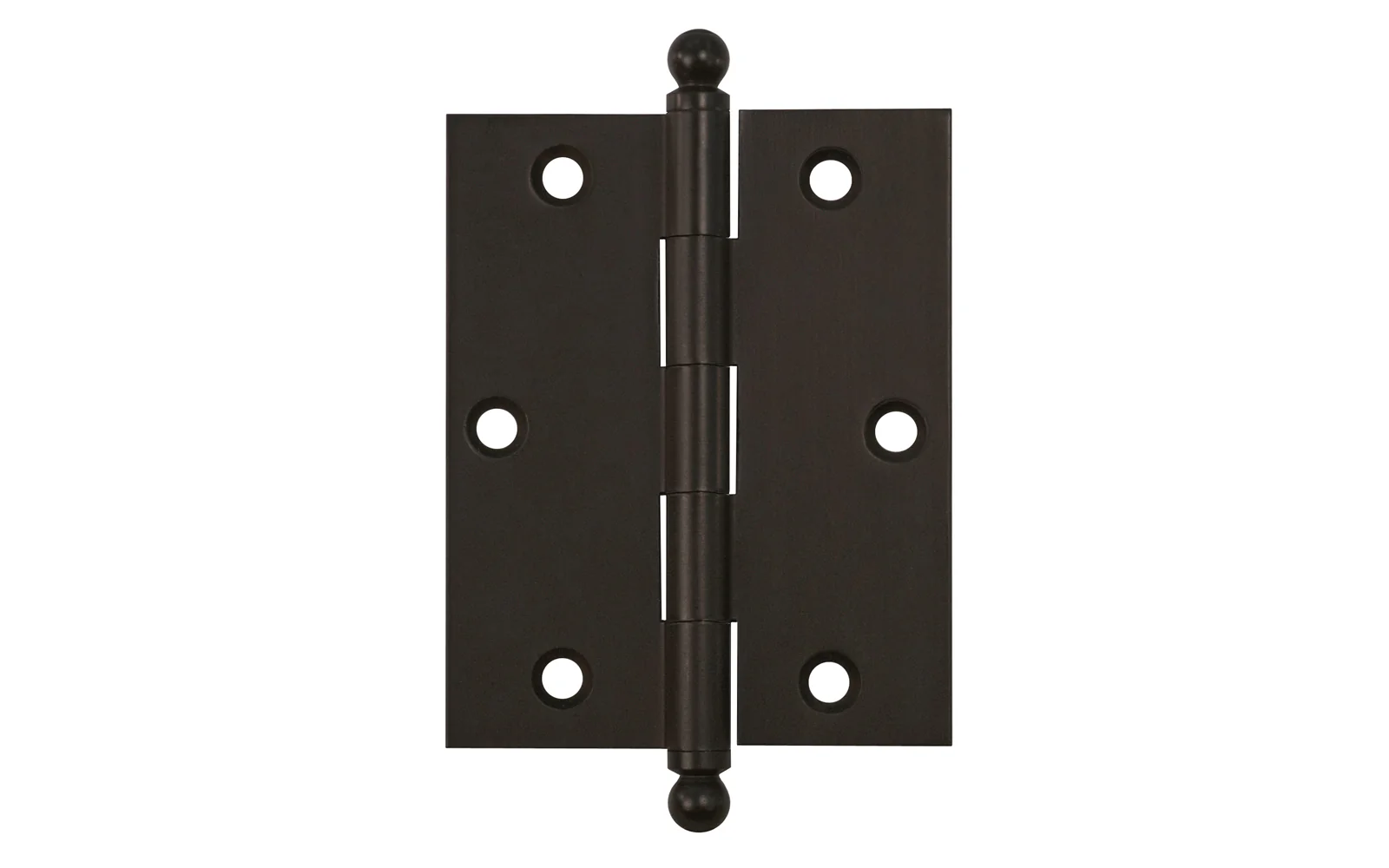 Classic Solid Brass Ball-Tip Cabinet Hinge ~ 2-1/2" x 2" - Image 2