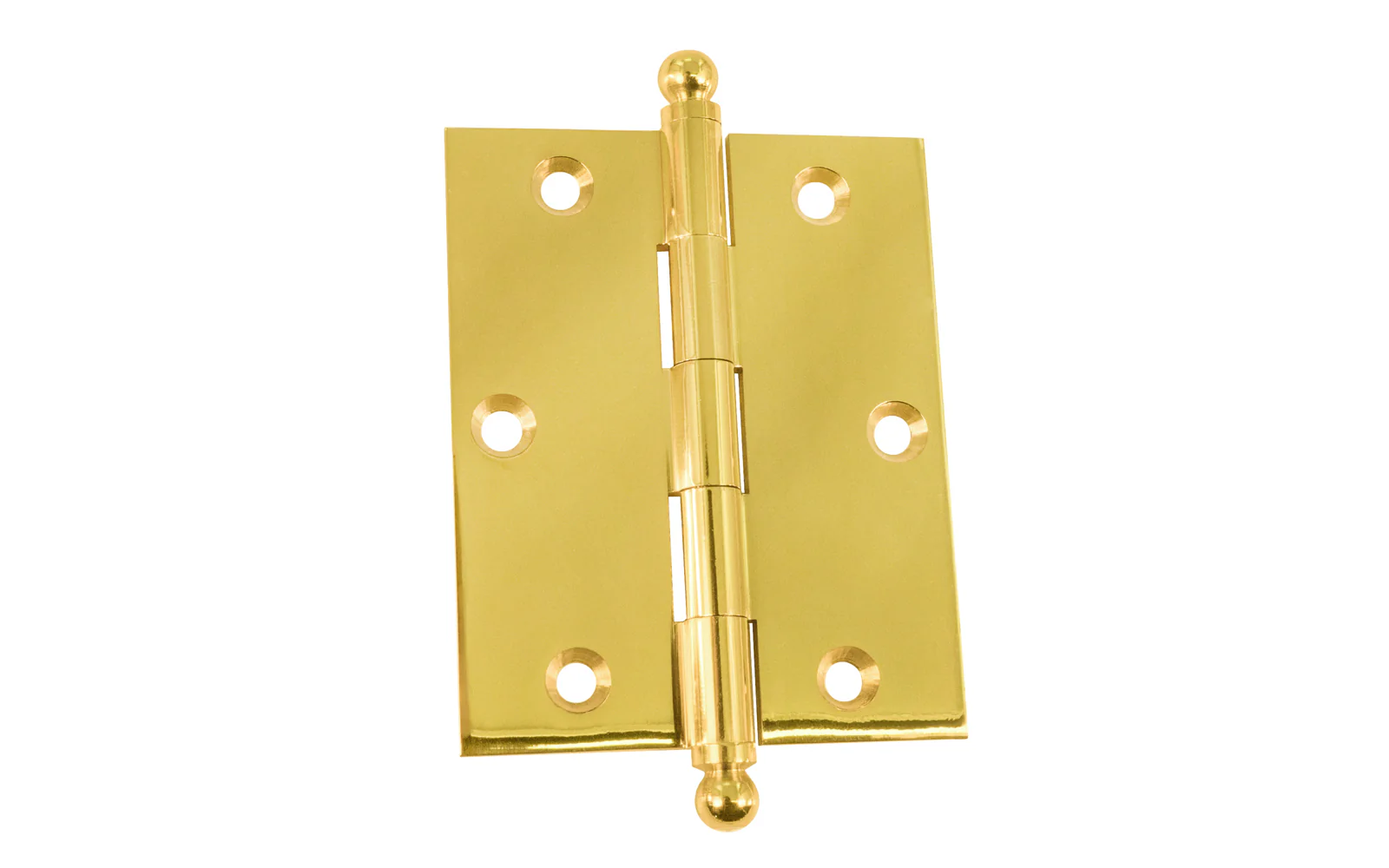 Classic Solid Brass Ball-Tip Cabinet Hinge ~ 2-1/2" x 2" - Image 7