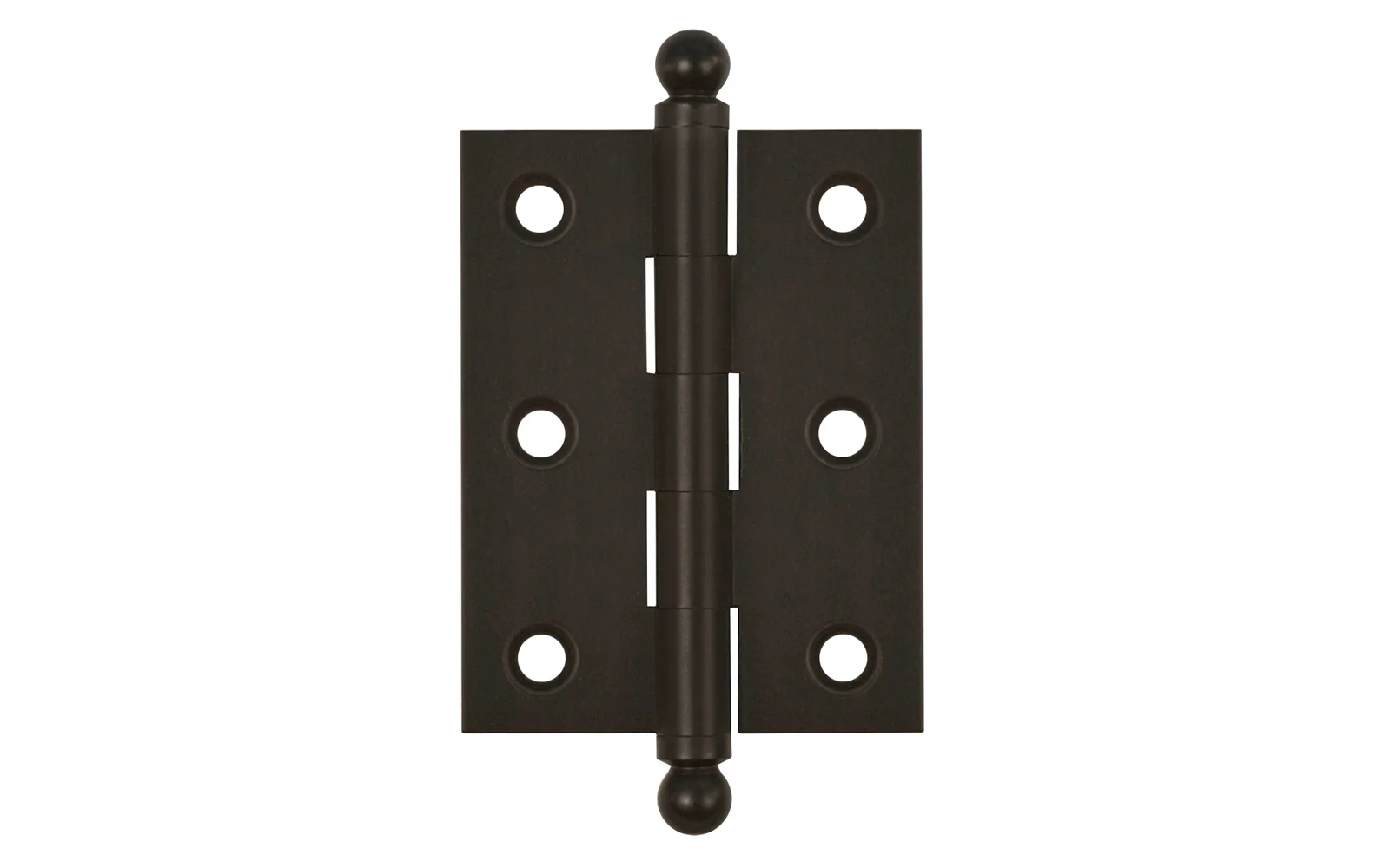 Classic Solid Brass Ball-Tip Cabinet Hinge ~ 2" x 1-1/2" - Image 2